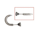 S925 sterling silver nail stud earrings in straight or curved punk design