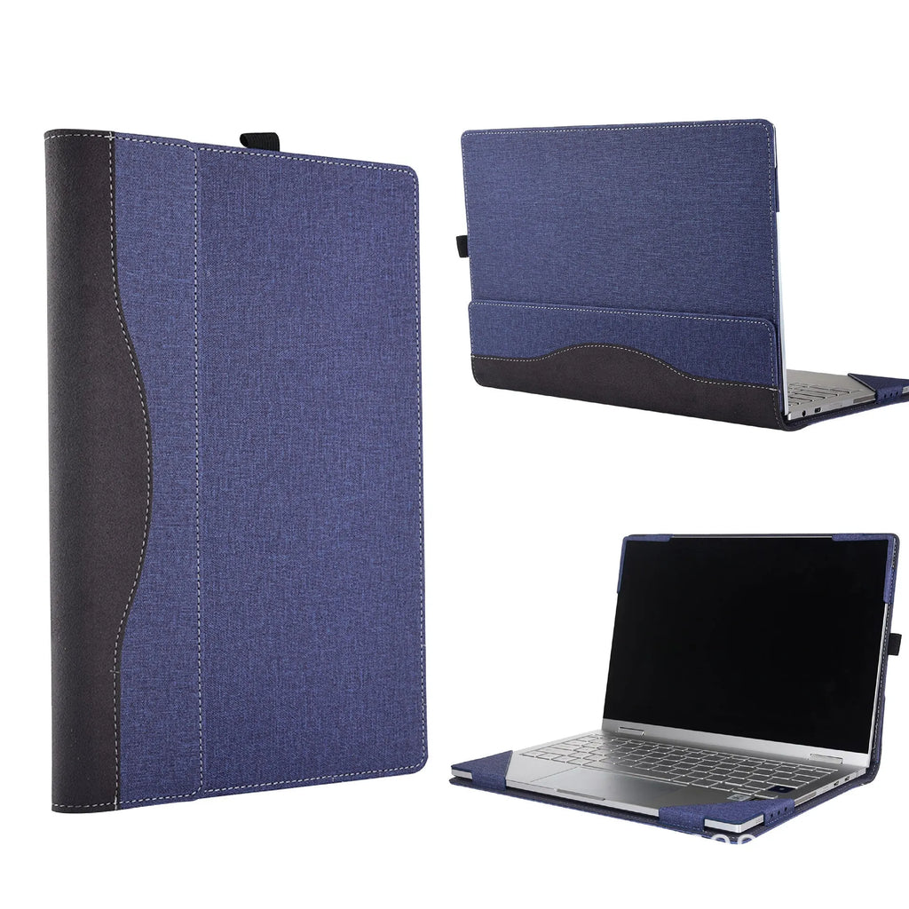Black imitation leather laptop protective sleeve with built-in bracket for Microsoft Surface Laptop 6