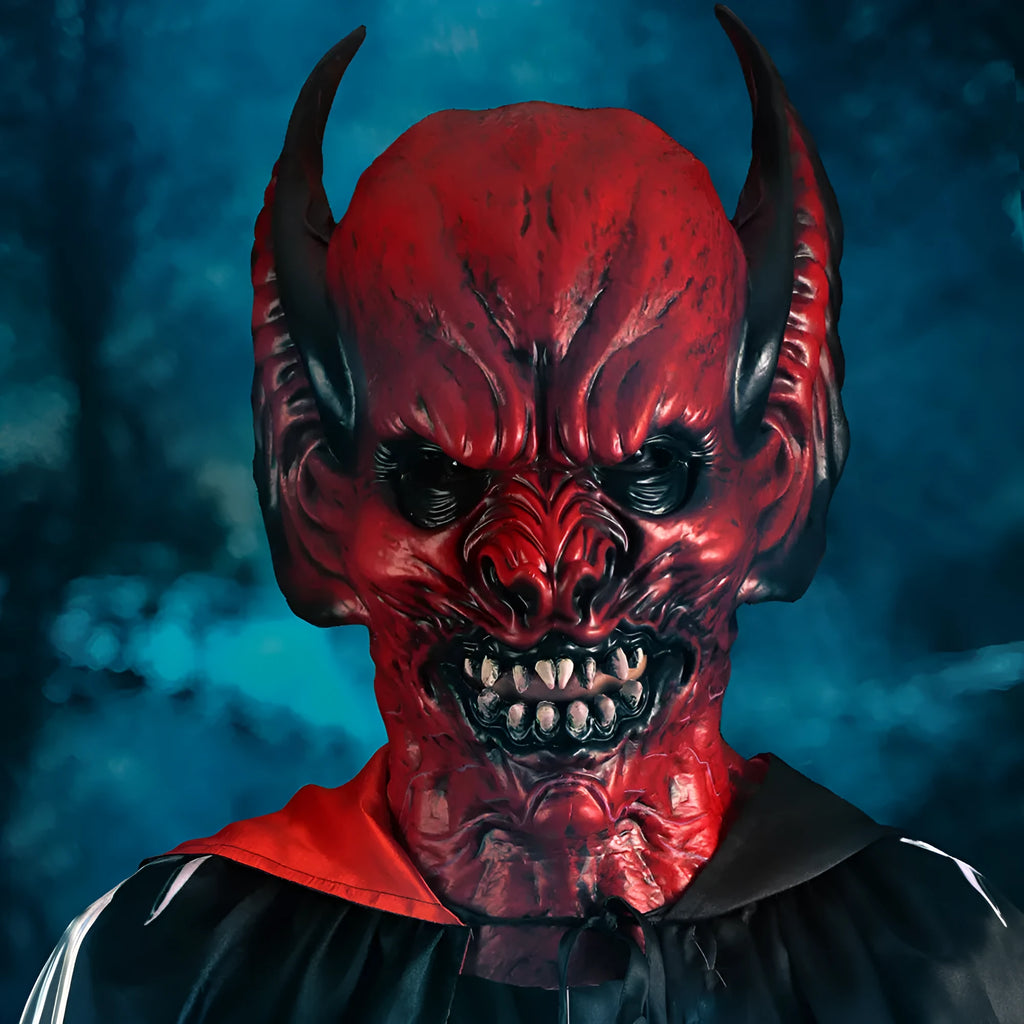 Red bat horror mask made from RP foam for Halloween dress up
