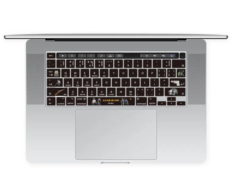 Colourful keyboard protective film for 13.3-inch Apple MacBook Pro Air laptop showing Mr. Cat design