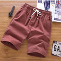 Men's cotton summer shorts in capri length with lace-up front closure, shown in available colours