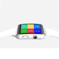 Smart watch with 1.54-inch IPS display and silicone strap in black, white, or gold.