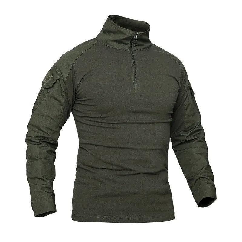 Frog tactical T-shirt polyester quick-drying breathable outdoor hiking running climbing top Army Green