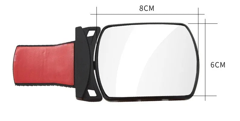 Wide angle widened car rearview mirror 8x6cm glass interior safety mirror