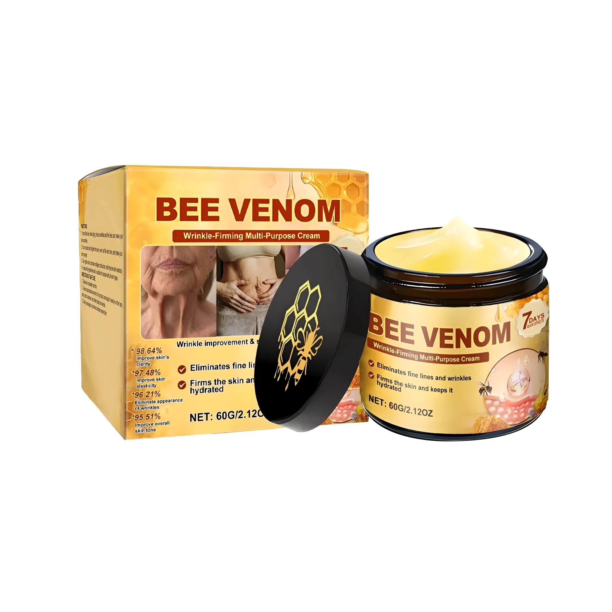 60g tube of anti-wrinkle multi-effect repair cream with bee venom and acetyl tripeptide-1