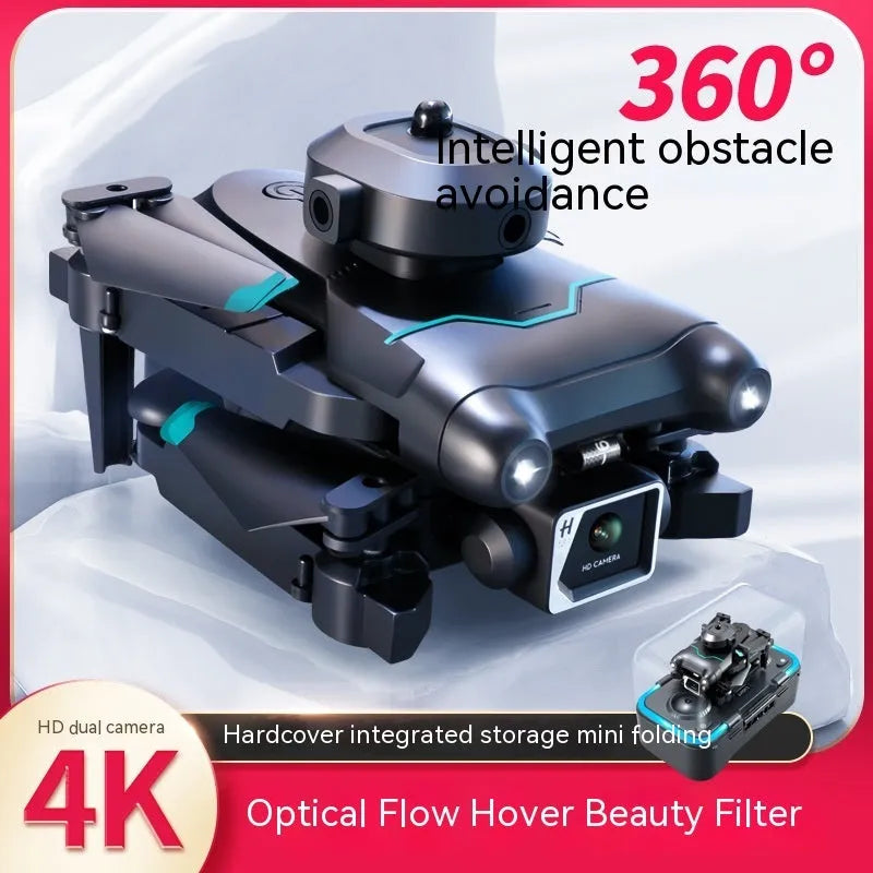 Black four-axis obstacle avoidance aerial photography drone under 30cm with dual camera