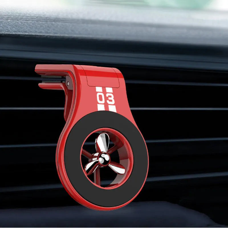 Magnetic car phone holder with air vent clip in black, blue, or red colours