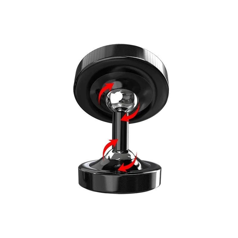 Magnetic car phone holder with air vent clip in metallic finish