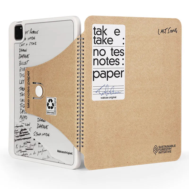 TPU kraft paper pattern tablet case for iPad showing fall protection back panel