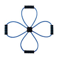 Blue eight character shaped TPR resistance puller for shoulder fitness exercises.