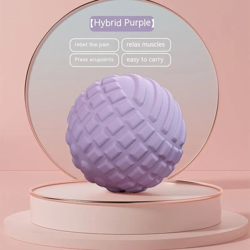 6cm diameter TPR foot massage ball in choice of pink, blue, green, or purple colours