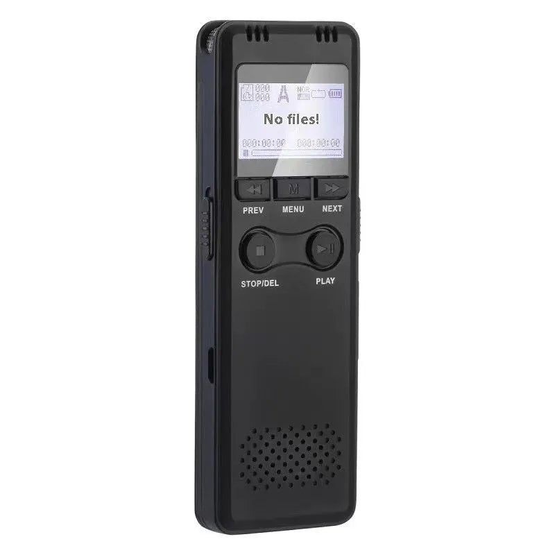 Black HD noise reduction digital recording pen with zinc alloy shell and 32GB capacity on a dark background