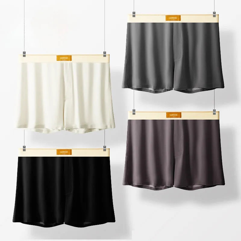 Men's ice silk underwear in multiple colours with loose fit and mid waist design