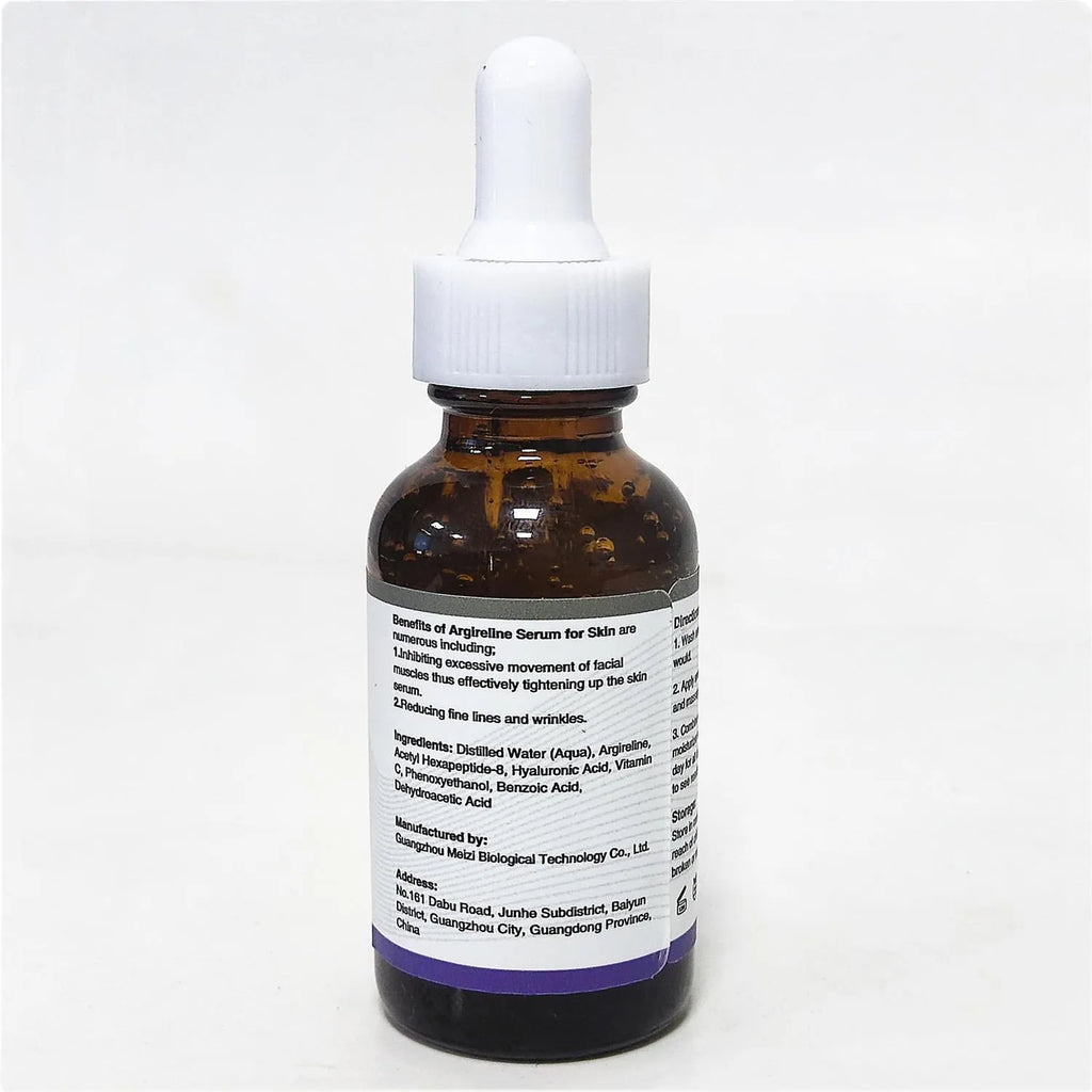 30ml bottle of six-peptide firming anti-wrinkle moisturising liquid with dropper