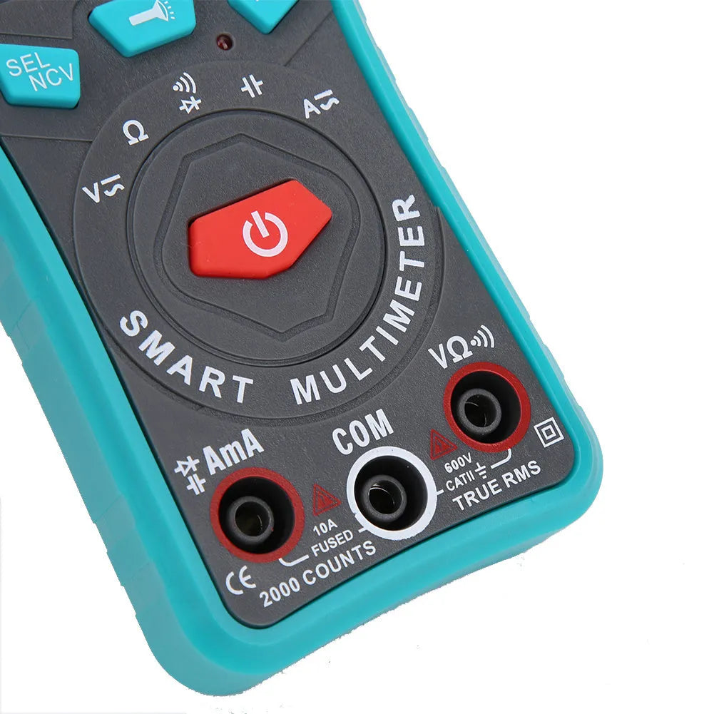 Green digital multimeter with burn-proof function and automatic ranging on LED display