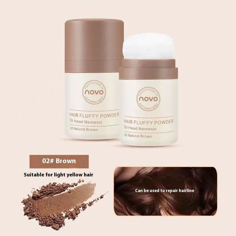 Veejaga mattifying hairline oil control powder compact in transparent, brown and dark brown shades