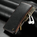 SAMSUNG Note9 PU leather flip phone case in black, brown, and red colour options