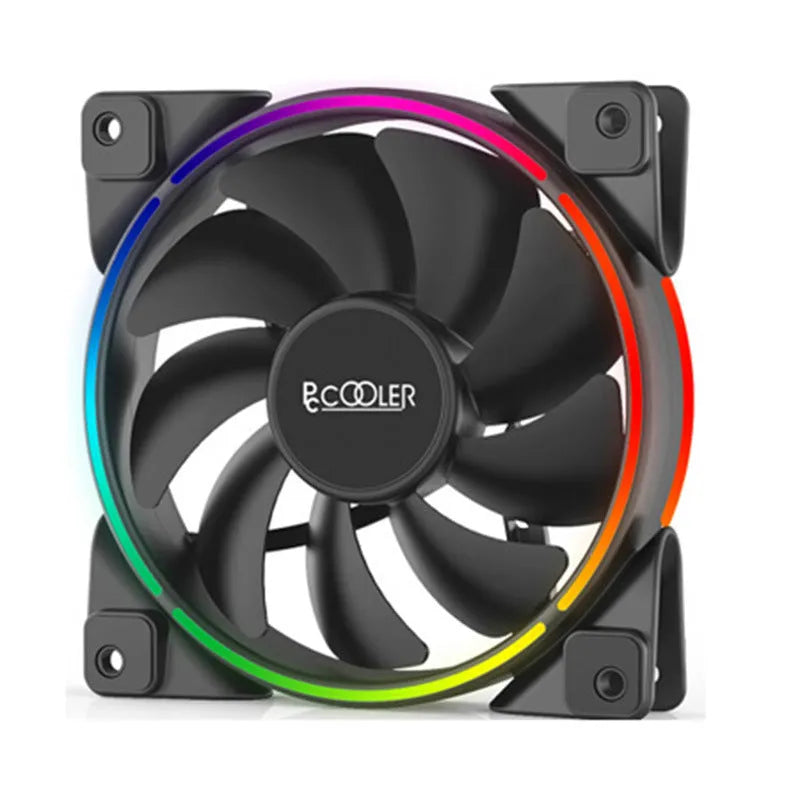 Three black 120mm RGB PC case fans with hydraulic bearings