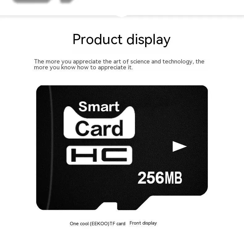 256MB TF series microSD memory card in a presentation box for MP3 players and cameras.