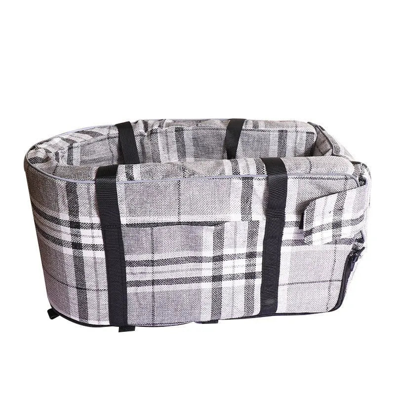 Four seasons car dog kennel for pet transport in grey, blue, red, or grey mesh colour