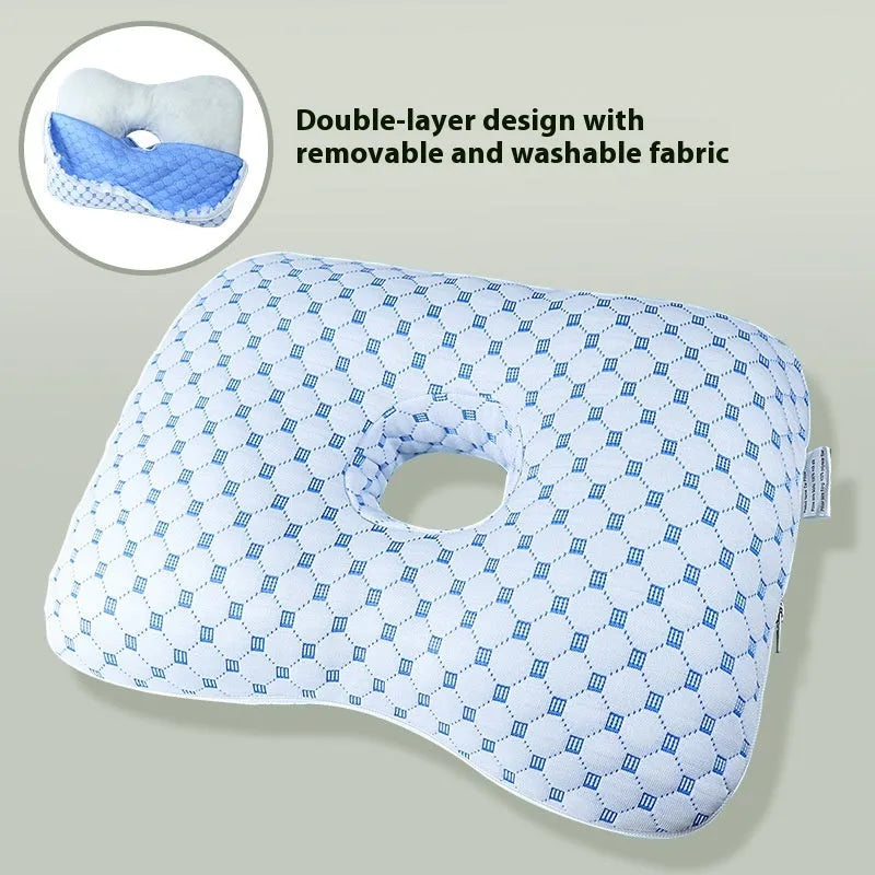 Beauty salon single hole ear pillow in New Chinese style, shown in a grey colour option.
