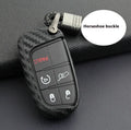 Silicone car key case with carbon fibre pattern for Dodge Chrysler Fiat vehicles