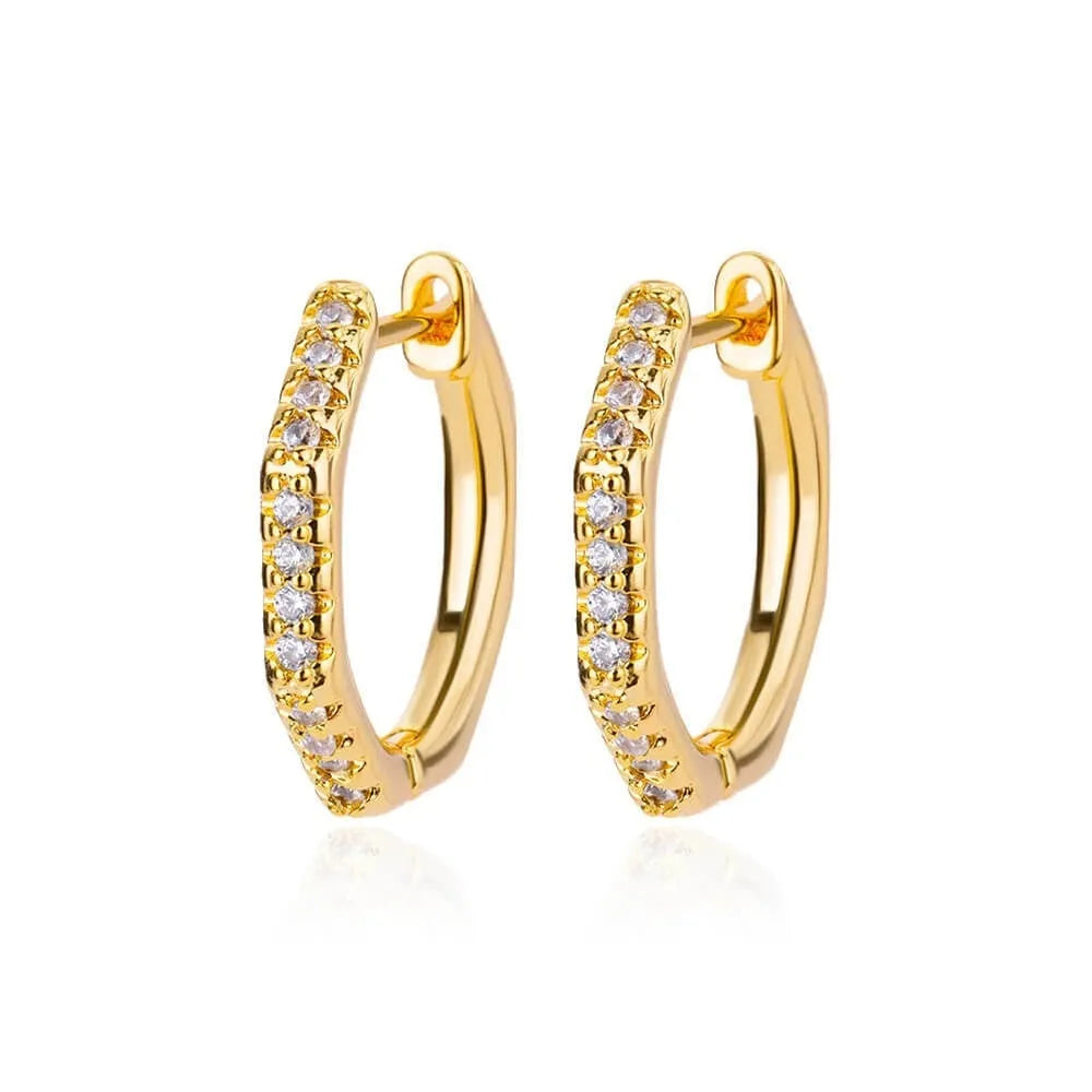 Geometric butterfly and heart-shaped women's earrings in copper with diamond treatment, multiple colours.