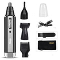 Electric shaver grooming kit in blue, black or silver for razor, sideburns, eyebrows and nose hair trimming