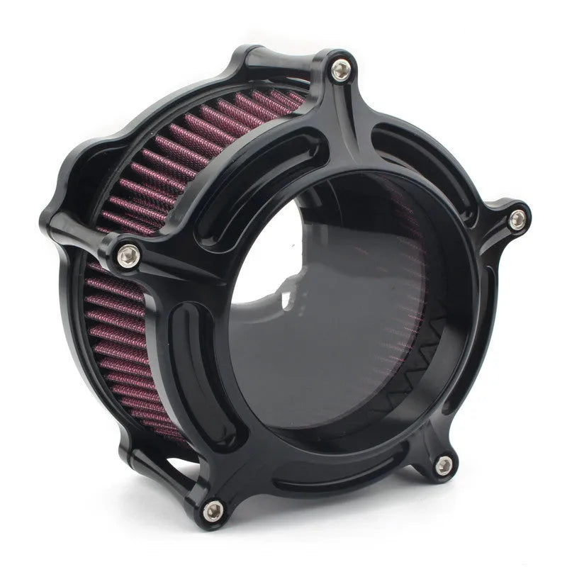MP09-JJL aluminium air filter retrofitting accessory showing multiple colour options including black, blue and red finishes.