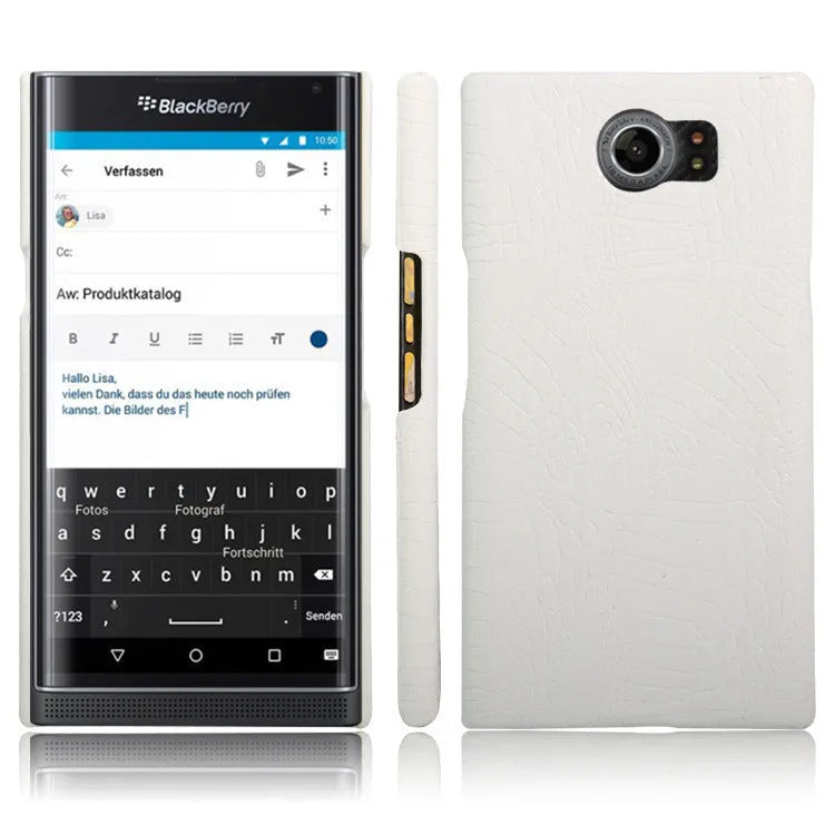 BlackBerry leather phone back cover case in multiple colours for Key2 KEYONE Priv models