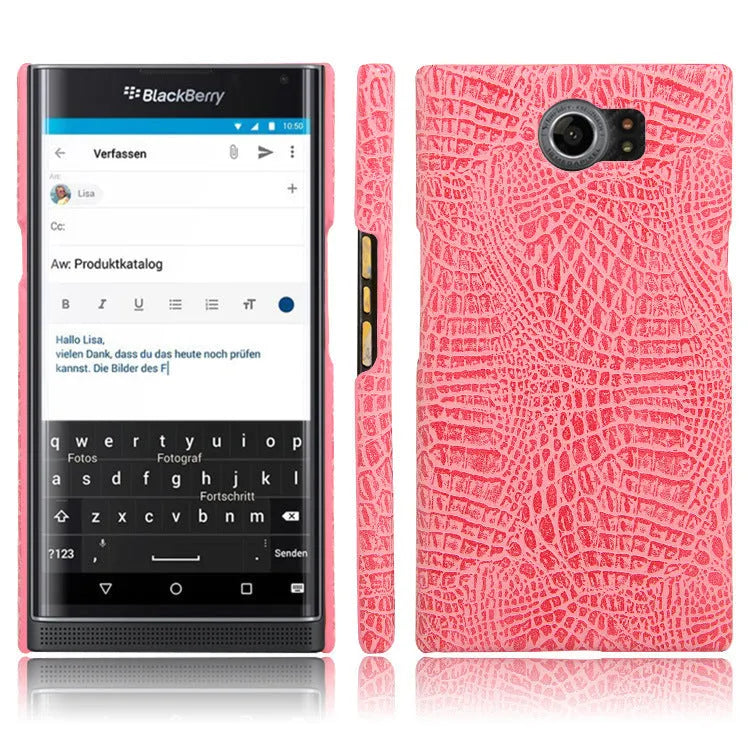 BlackBerry leather phone back cover case in multiple colours for Key2 KEYONE Priv models