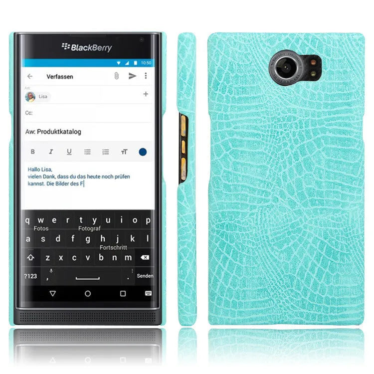 BlackBerry leather phone back cover case in multiple colours for Key2 KEYONE Priv models