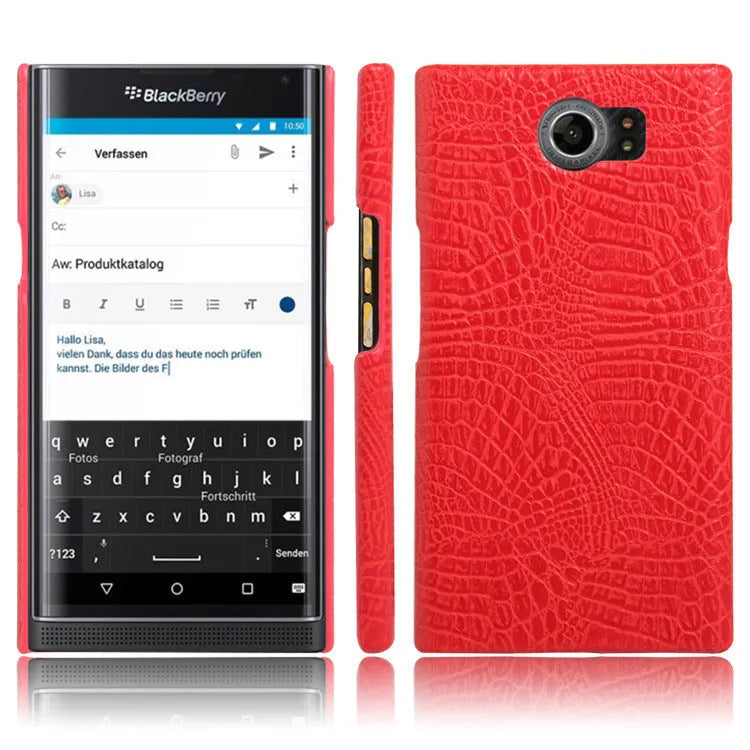 BlackBerry leather phone back cover case in multiple colours for Key2 KEYONE Priv models