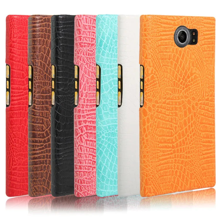 BlackBerry leather phone back cover case in multiple colours for Key2 KEYONE Priv models