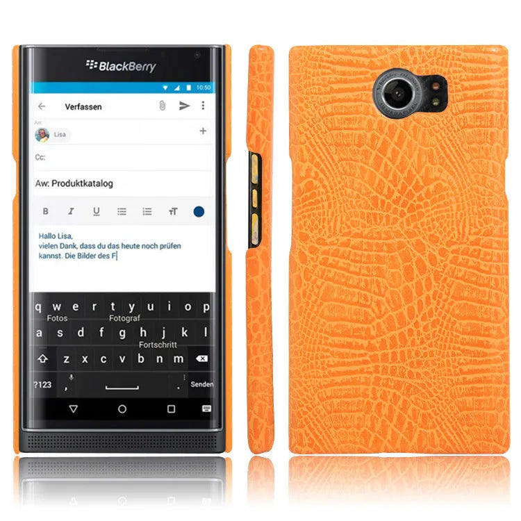 BlackBerry leather phone back cover case in multiple colours for Key2 KEYONE Priv models