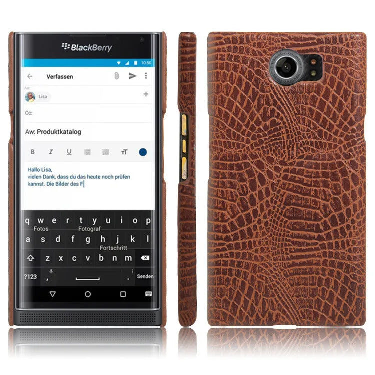 BlackBerry leather phone back cover case in multiple colours for Key2 KEYONE Priv models