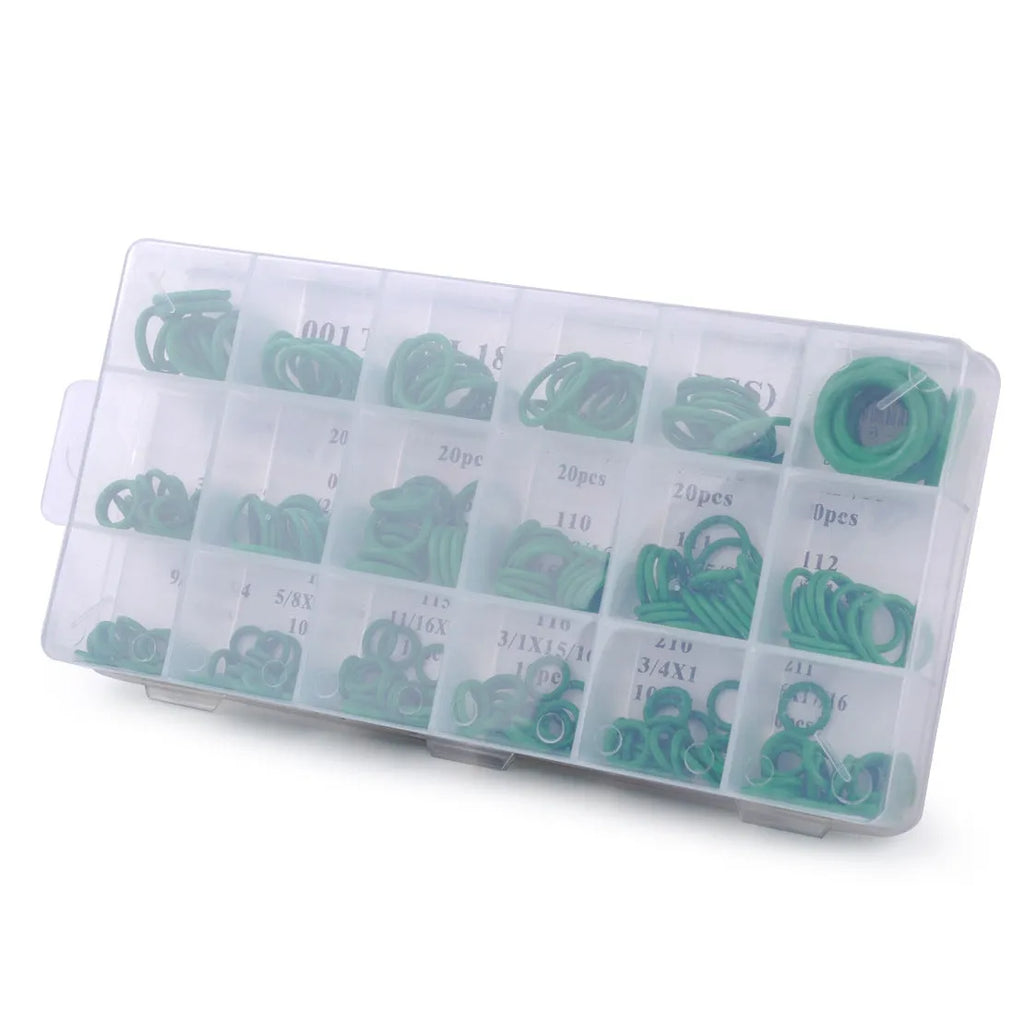 Green rubber O-ring for 270PC air conditioner, 23cm by 10cm by 3mm, on a white background
