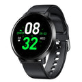 Ultra-thin black smart health bracelet with 1.3-inch screen on a silicone wrist strap.