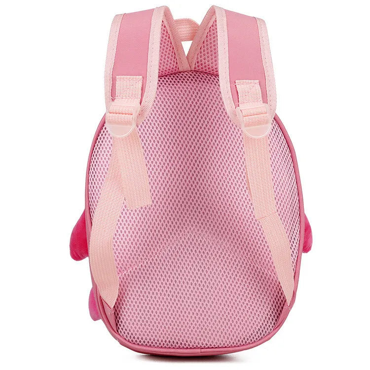 Children's cartoon small aircraft hard shell waterproof double shoulder backpack in blue pink yellow