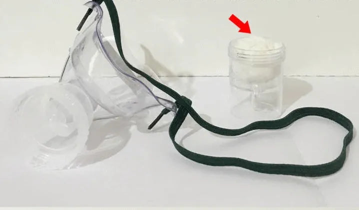 Soft rubber mask strap adjuster or ear saver accessory on a white background.