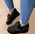 Women's casual cotton shoes with round toe and non-slip rubber sole in multiple colour options