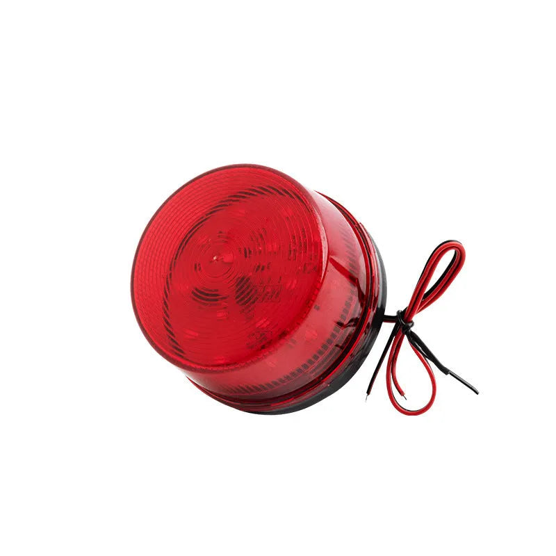 HC-79 small round red vehicle warning light with strobe and siren on mounting base