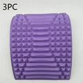 Blue back stretcher pillow for lumbar support with acupressure massage function