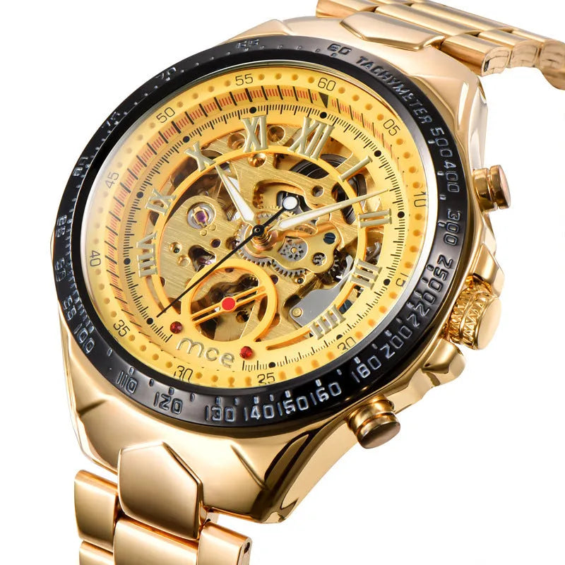 MCE men's mechanical watch with explosion proof certification and stainless steel case