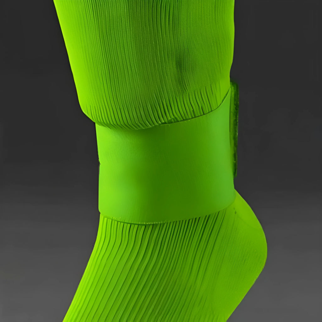Rubber football shin guard tape belt measuring 25x6.5cm in four colour options