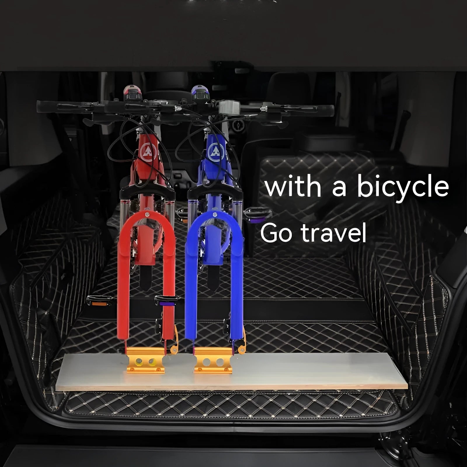 Silver metal bicycle front fork quick release fixing clip for SUV transport mounting