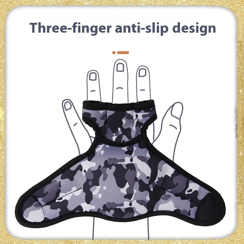 Camouflage heavyweight sandbag training gloves for running and boxing, with 1kg weight option