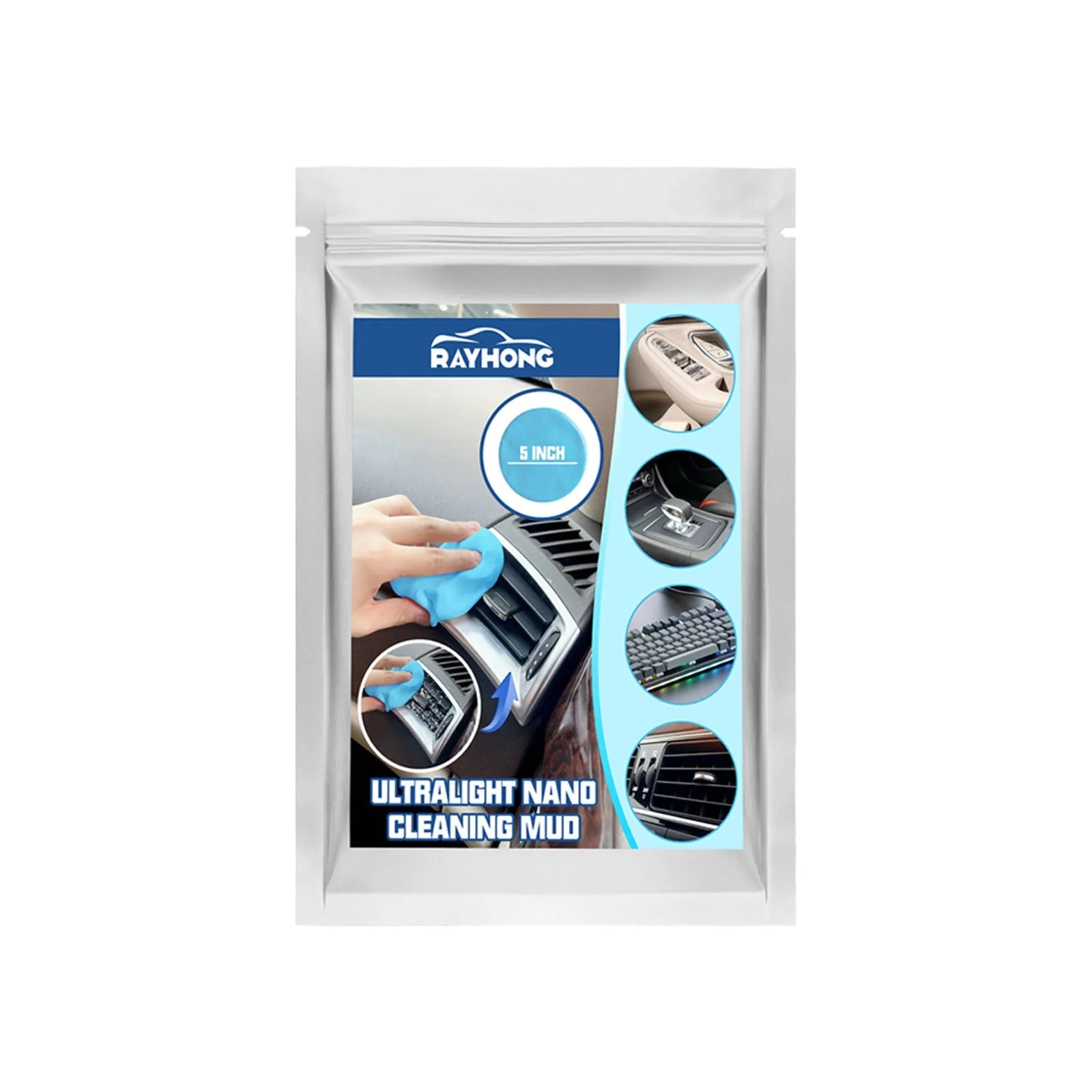 20g pack of grey cleaning putty for car vent and interior gap dust removal.