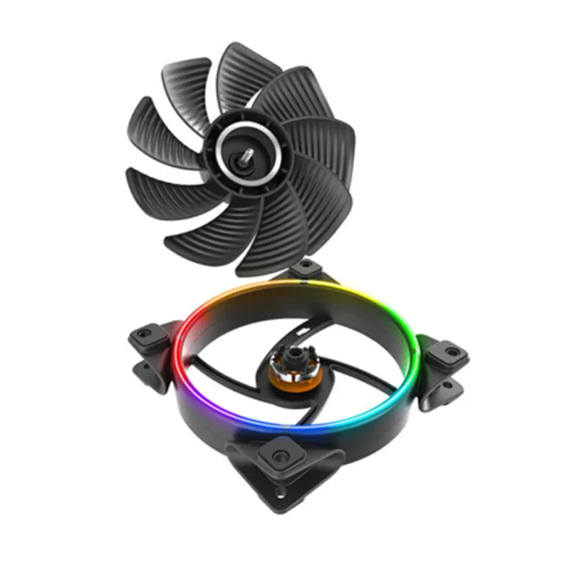 Three black 120mm RGB PC case fans with hydraulic bearings