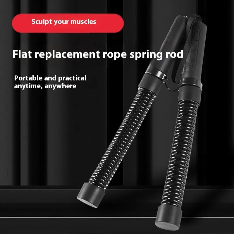 Cordless flat sling rope spring bar 2-pack in TPE material for men's arm and chest exercise